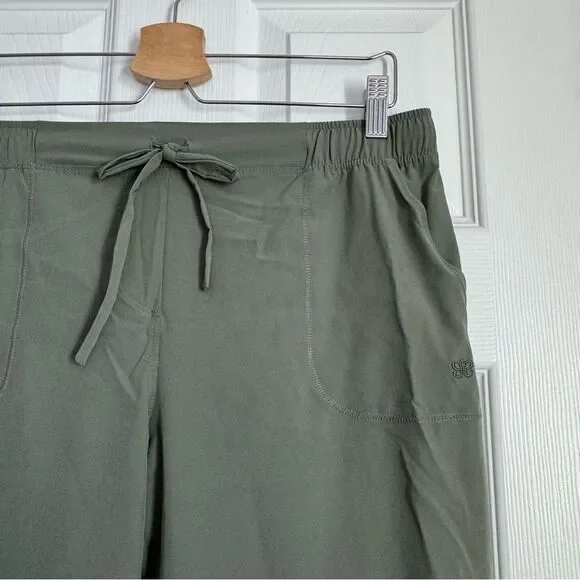 Albion Jettsetters Jogger Pant Zip Ankle Sage Green Comfy Activewear Size M Tall - Picture 11 of 16